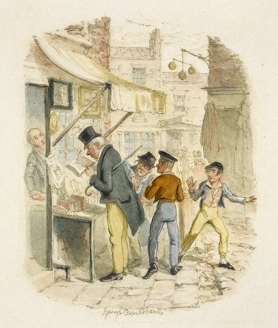 Ilustração para "Oliver Twist" de George Cruikshank