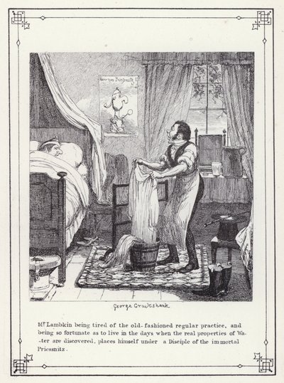 Ilustração para O Livro dos Solteiros, ou O Progresso do Sr. Lambkin (Gent) (gravura) de George Cruikshank