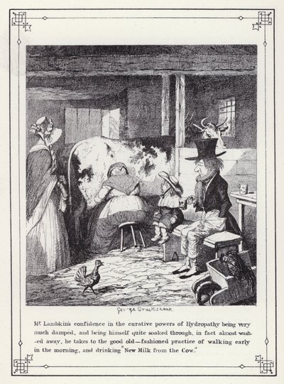 Ilustração para O Livro dos Solteiros, ou O Progresso do Sr. Lambkin (Gent) (gravura) de George Cruikshank