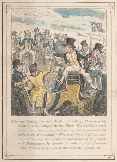 Ilustrações do Sr. Lambkin, placa 8 de George Cruikshank