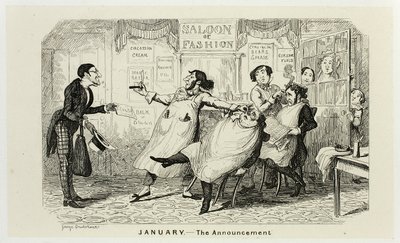 janeiro - O Anúncio das Gravuras em Aço de George Cruikshank para os Almanacks Cómicos: 1835-1853 de George Cruikshank