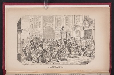 janeiro do The Comic Almanack de George Cruikshank