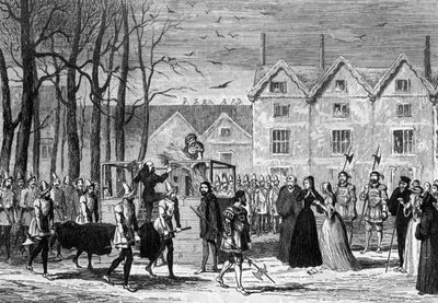Lady Jane Gray encontra o corpo do marido a caminho do cadafalso, 1554 1840 de George Cruikshank