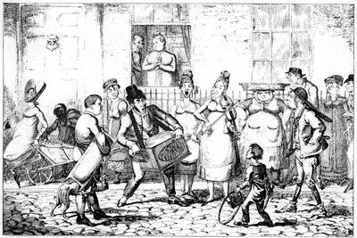 Os Savoyards, 1818. de George Cruikshank