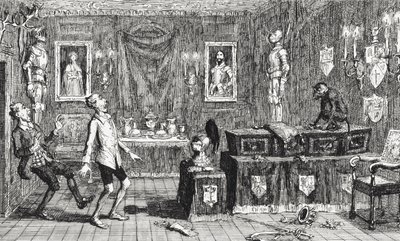 MacCallum e Hutcheon, ilustração de &39;Redgauntlet&39; por Sir Walter Scott (1771-1832) publicou 1843 de George Cruikshank