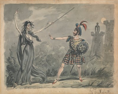 Macbeth e a Bruxa de George Cruikshank