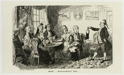 maio - Dia da Restauração das Gravuras em Aço de George Cruikshank para The Comic Almanacks: 1835-1853 de George Cruikshank