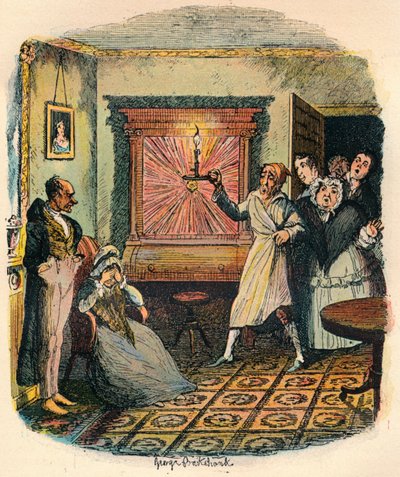 Sra. Tibbs e Sr. Evenson, c1900 de George Cruikshank