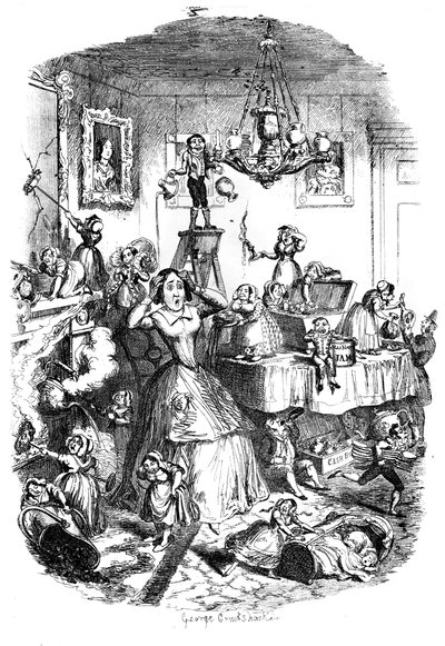 Quase preocupado com a morte pela maior praga da vida, c1840s. de George Cruikshank