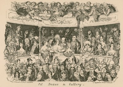 Cova, caixas e galeria de George Cruikshank
