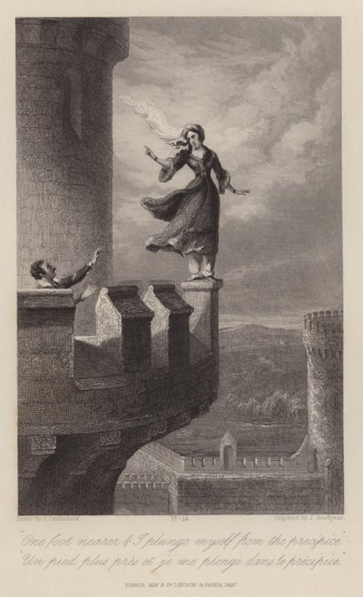 Rebecca e os Templários (gravura) de George Cruikshank
