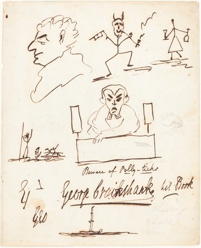 Esboços satíricos de George Cruikshank