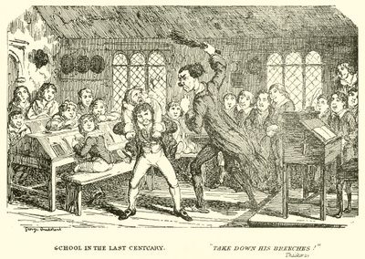 Escola no último século de George Cruikshank