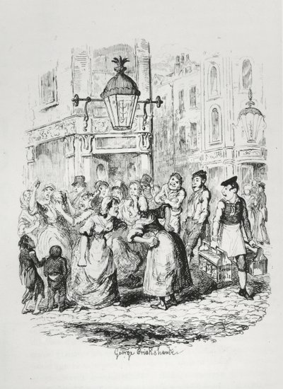 Sete mostradores, c.1836 de George Cruikshank