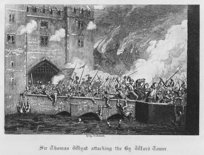 Sir Thomas Wyat a atacar a Torre By Ward (gravura) de George Cruikshank