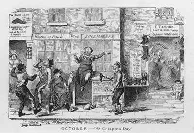 Dia de São Crispins (gravura) de George Cruikshank