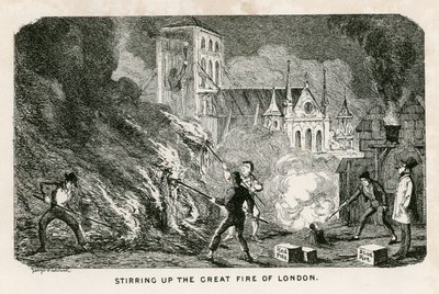 Agitando o Grande Incêndio de Londres de George Cruikshank