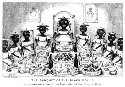 O banquete das bonecas negras, século XIX. de George Cruikshank
