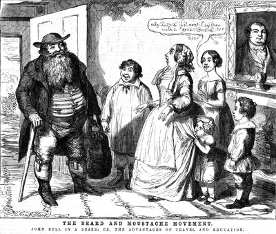 O movimento da barba e bigode, 1854 de George Cruikshank