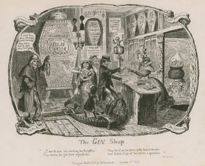 The Gin Shop de George Cruikshank