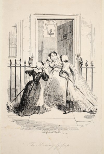The Morning Gossip, de The Greatest Plague of Life, pub. 1847. de George Cruikshank