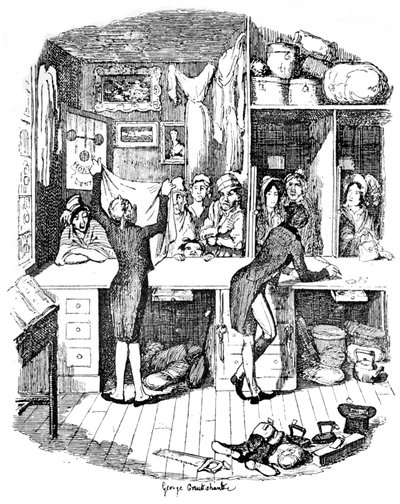 A loja de penhores, c1900 de George Cruikshank