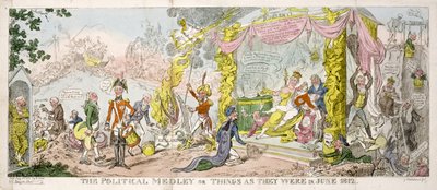 "The Political Medley" ou "Things as They Were in June 1812", pub. 1812 de George Cruikshank