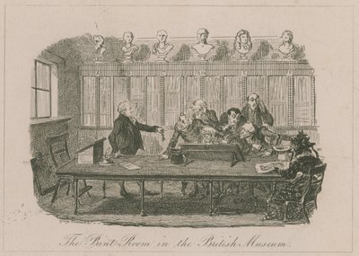 A sala de impressão no Museu Britânico de George Cruikshank