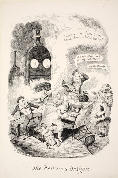 O dragão Railway, pub. 1841 de George Cruikshank