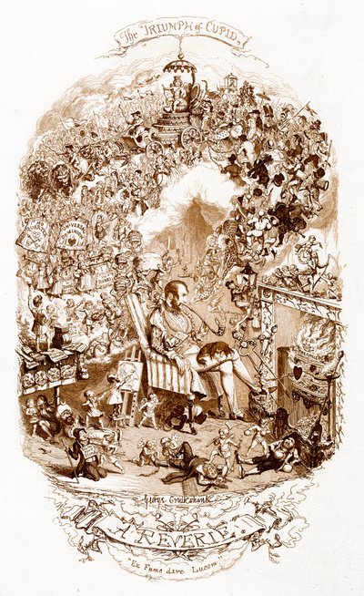 O triunfo do Cupido, século XIX. de George Cruikshank