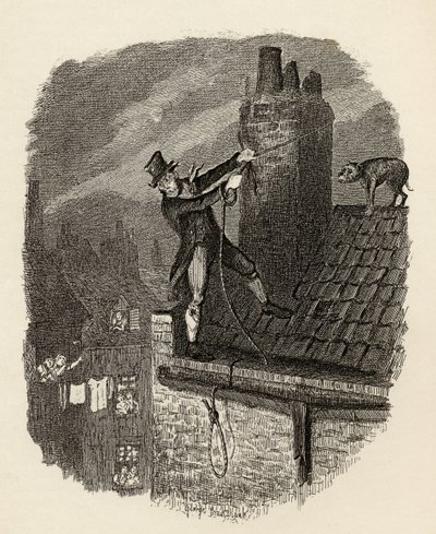 A última chance, de "As Aventuras de Oliver Twist", de Charles Dickens (1812-1870), 1838, publicado por Chapman und Hall, 1901 (gravura) de George Cruikshank