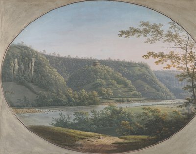 Vista do Round Howe perto de Richmond, Yorkshire, Inglaterra, 1788. de George Cuit