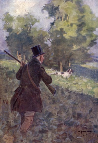 Tiro à perdiz dos velhos tempos (cor litho) de George Denholm Armour