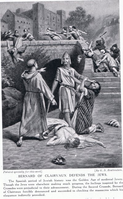 Bernard de Clairvaux defende os judeus de George Derville Rowlandson