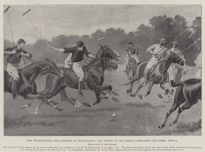 O International Polo Matches em Hurlingham, o segundo dos America Challenge Cup Games, 9 de junho de George Derville Rowlandson