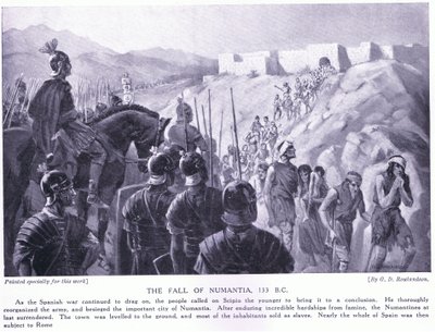 A queda de Numantia 133BC de George Derville Rowlandson