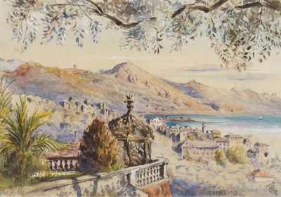 San Remo, 12 de janeiro de 1878 (wc no papel) de George Douglas Tinling