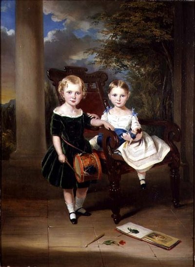 Retrato de duas crianças chamadas Herbert e Rose de George Duncan Beechy