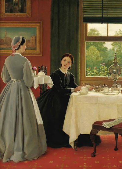 Chá da tarde, 1865. de George Dunlop Leslie