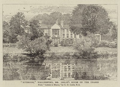 Riverside, Wallingford, casa do Sr. Leslie no Tamisa de George Dunlop Leslie