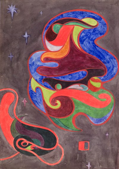 Decoração Cósmica, c.1898 (aquarela) de George Dutch Davidson