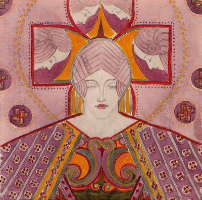 Estudo [para painel decorativo], c.1898-1901 (aguarela) de George Dutch Davidson