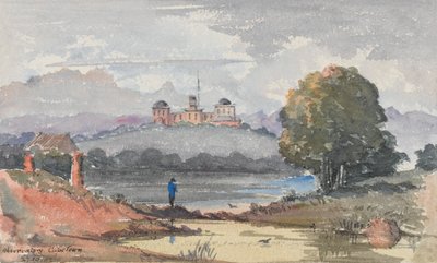Observatório, Cidade do Cabo. A Residência de Sir J Maclear, c.1859-62 (aguarela) de George E.L.S. Sanford