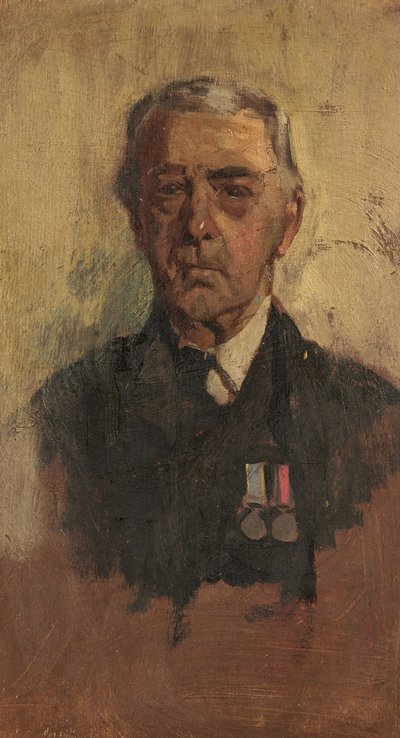 Retrato de B. Baxter, 90th & 41st, c.1920 (óleo sobre painel) de George Edmund Butler
