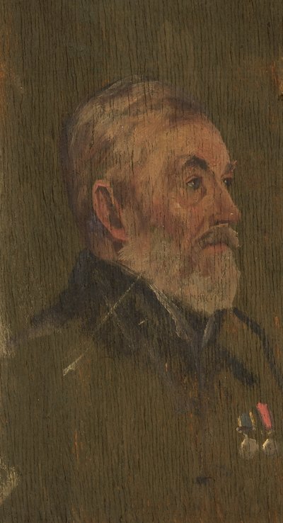 Retrato de H. Fussell, L.T.C., c. 1920 (óleo sobre painel) de George Edmund Butler