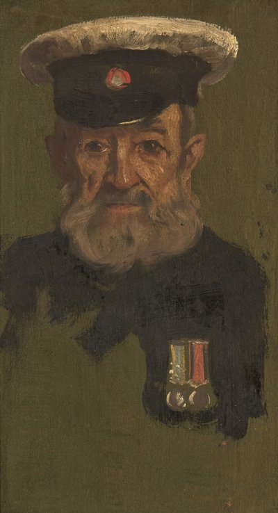 Retrato de J. Smith, 4th & R.A., c. 1920 (óleo sobre painel) de George Edmund Butler