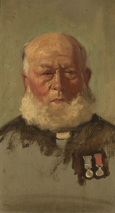 Retrato de J. Summers, R.N., c. 1920 (óleo sobre painel) de George Edmund Butler