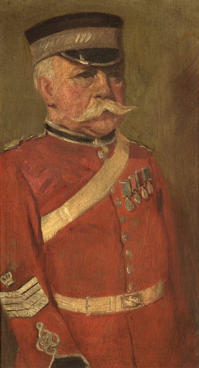 Retrato de Jas George, R.N. & 3rd, c. 1920 (óleo sobre painel) de George Edmund Butler
