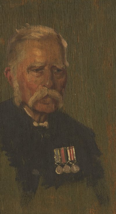 Retrato de P. Page, 4th, c. 1920 (óleo sobre painel) de George Edmund Butler
