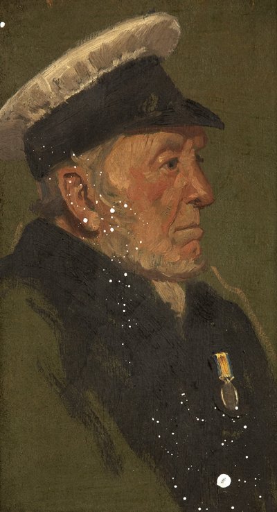 Retrato de W. Lavington, R.N., c. 1920 (óleo sobre painel) de George Edmund Butler